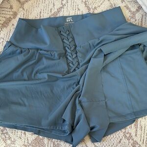 JoyLab Slate Blue Lace-Up Waist Athletic Skort
